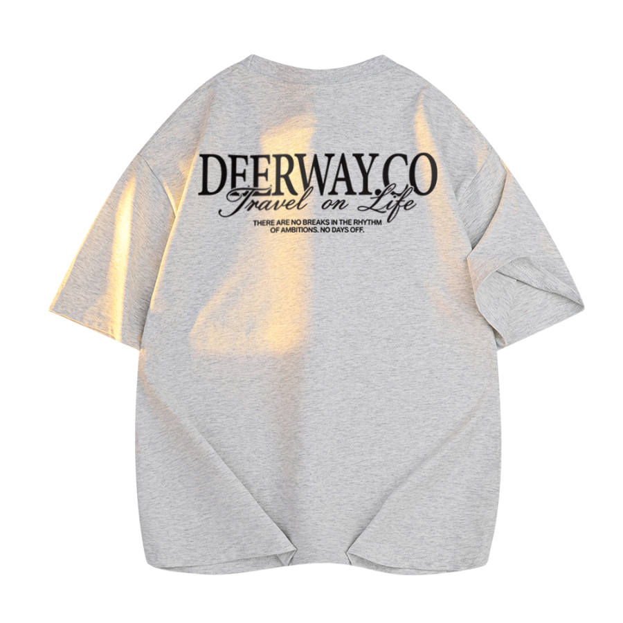 DEERWAY T Shirts Unisex Crew Neck Moderate Straight Fit
