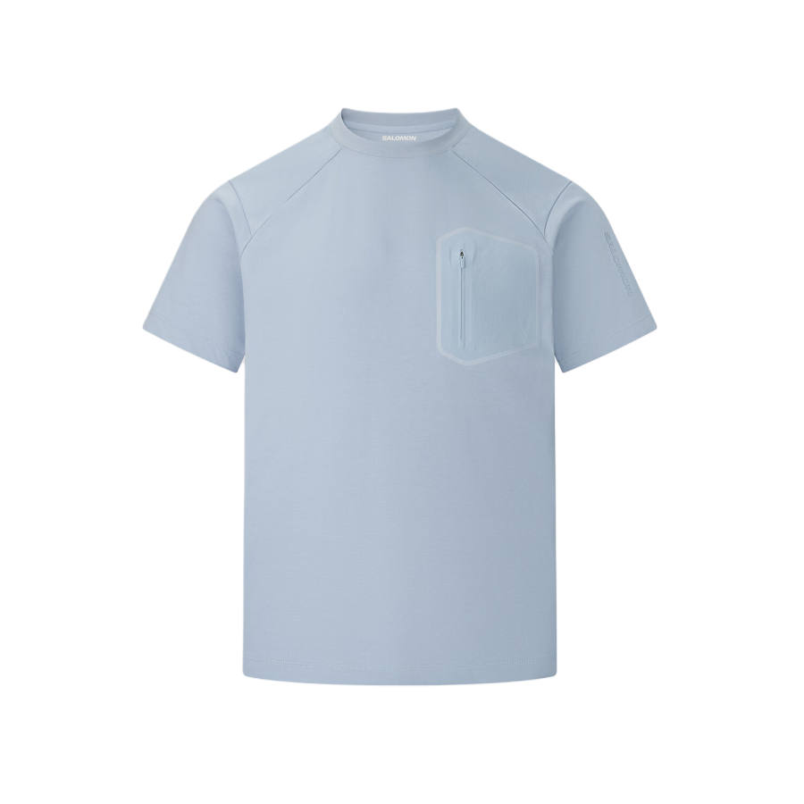 SALOMON Running T Shirts Men's Dust Blue C29278 Thin