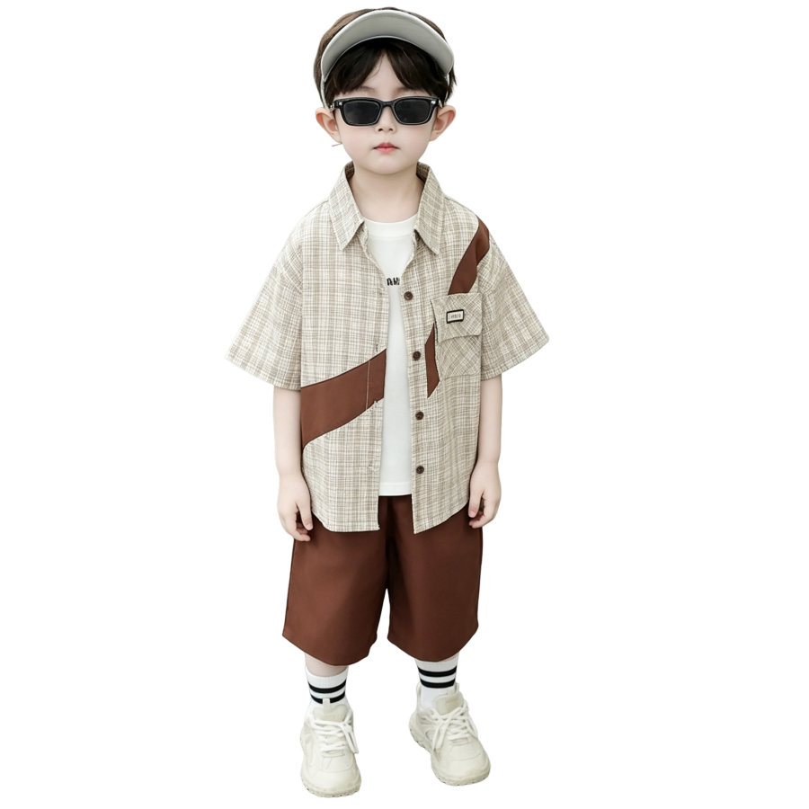 Lanza Kids Casual Sportswear Lapel Thin Stretch