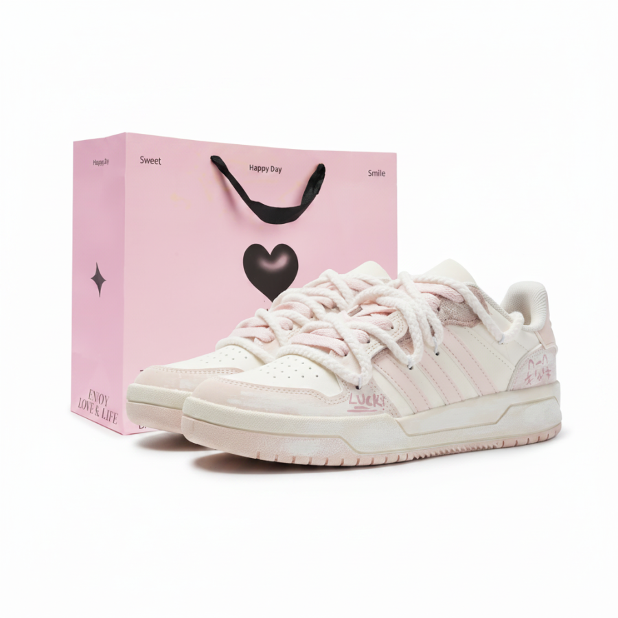 Adidas Adidas ENTRAP Abrasion Resistant Low top Skateboard Shoes Unisex Pink