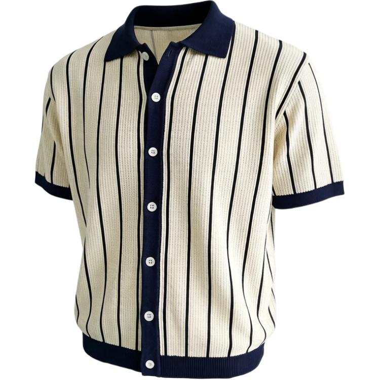 MUSCLETECH MUSCLETECH Polo Shirts Men's Beige Apricot Lapel Thin