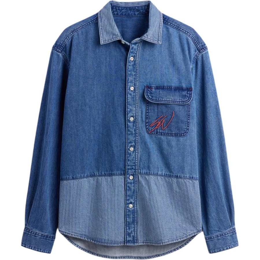 GAP GAP Shirts Men's Denim Blue Moderate
