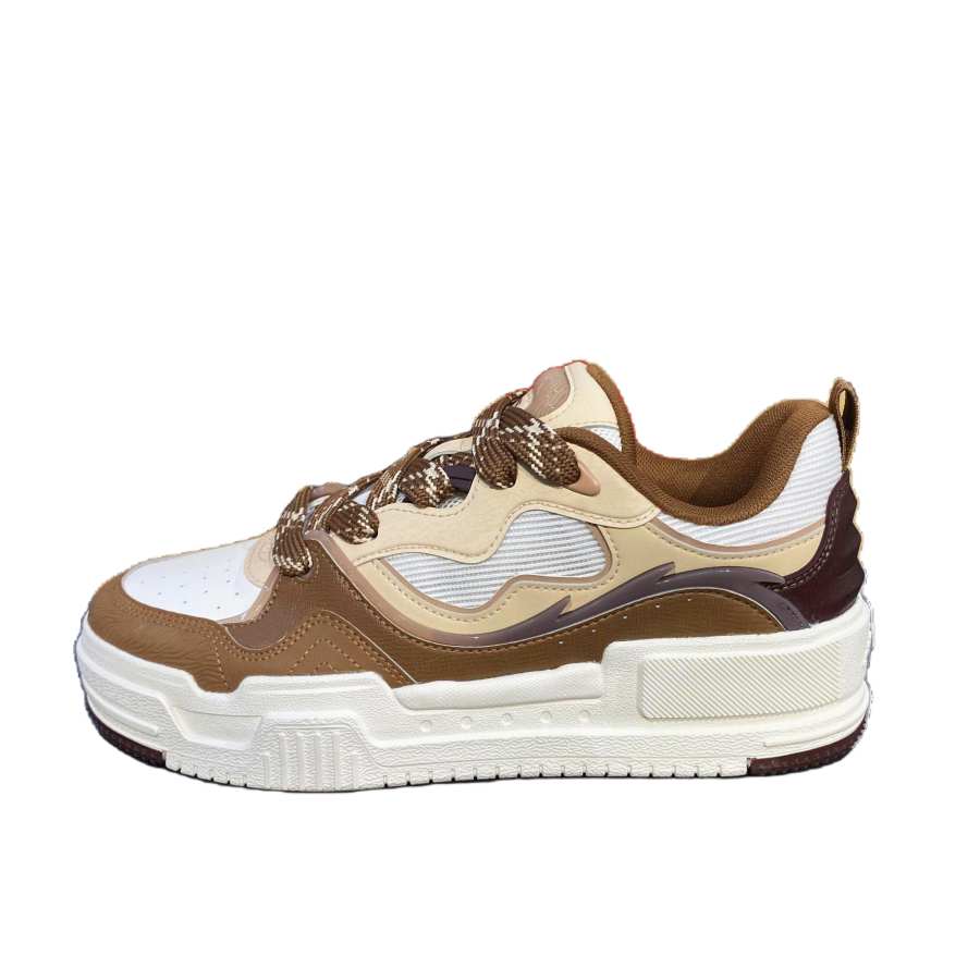 Anta Synthetic Leather Abrasion Resistant Low top Skateboard Shoes Men's Tea Brown Umber