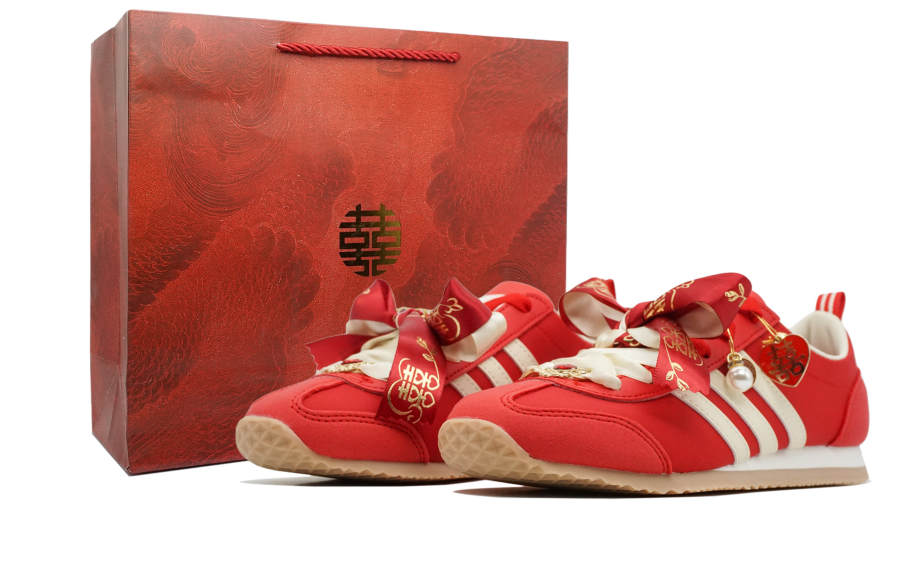 Adidas Adidas VS JOG 2.0 Double Lucky Red German Army Trainers Unisex Red