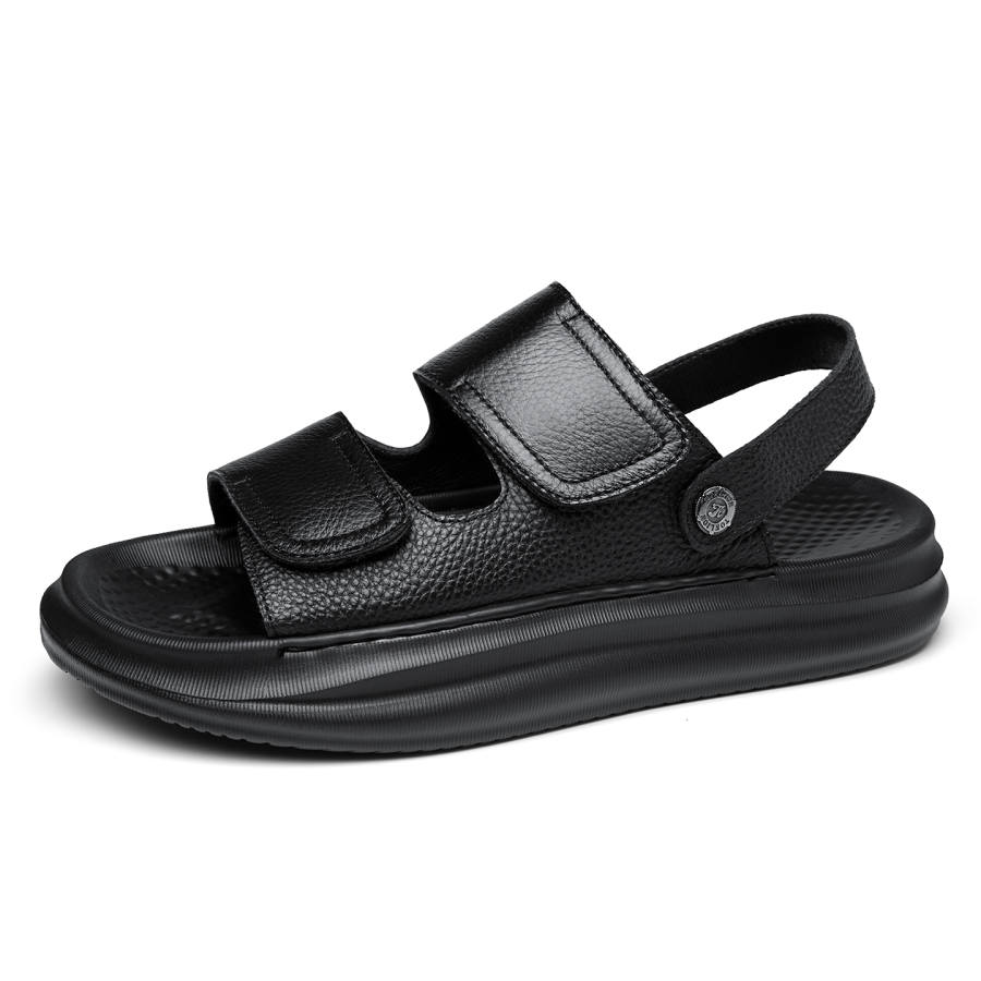Tonlion Top Grain Cow Leather Beach Sandals Men's