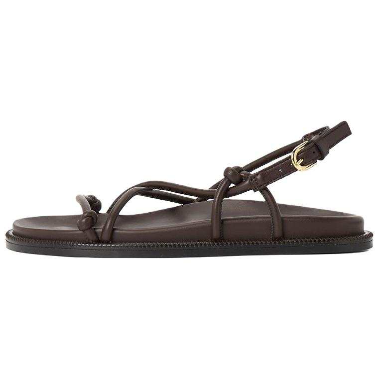 MaxMara Polyester One Strap Sandals Women's Brown