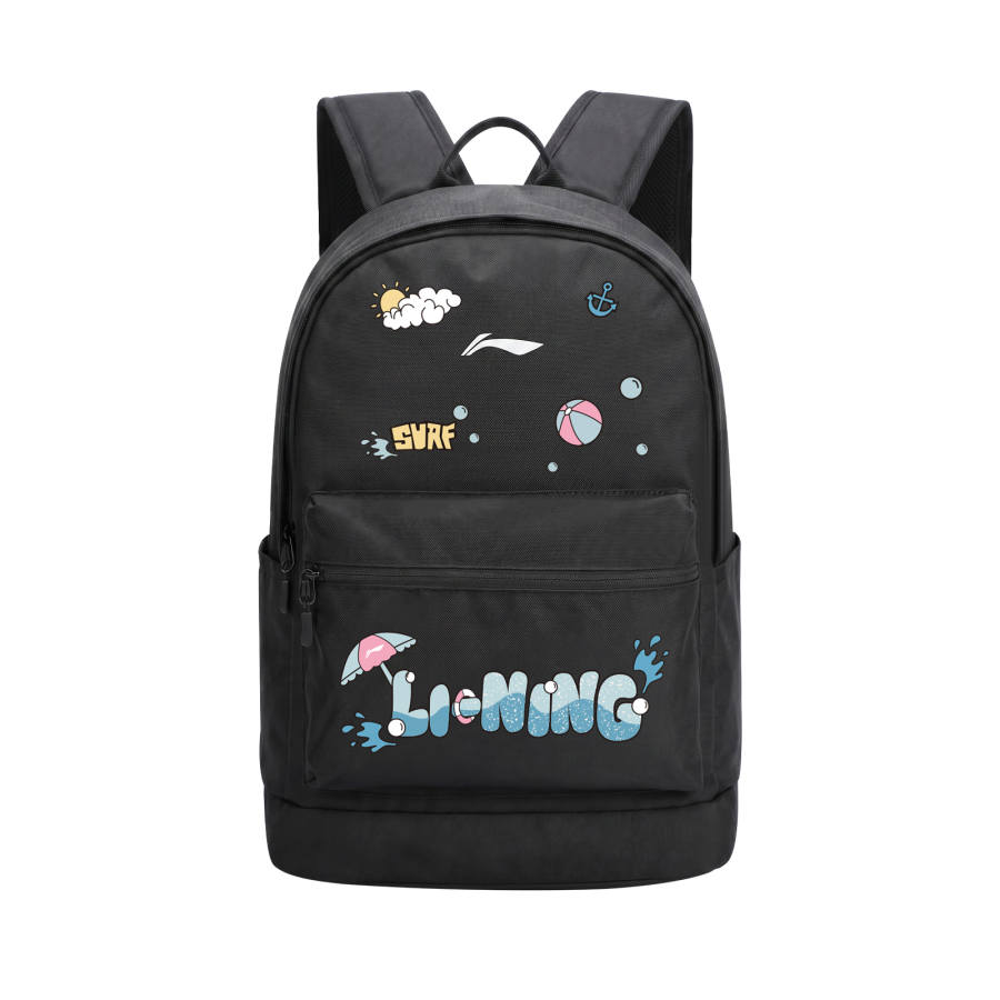 Li-Ning Li Ning Polyester Backpack Regular Unisex Standard Black