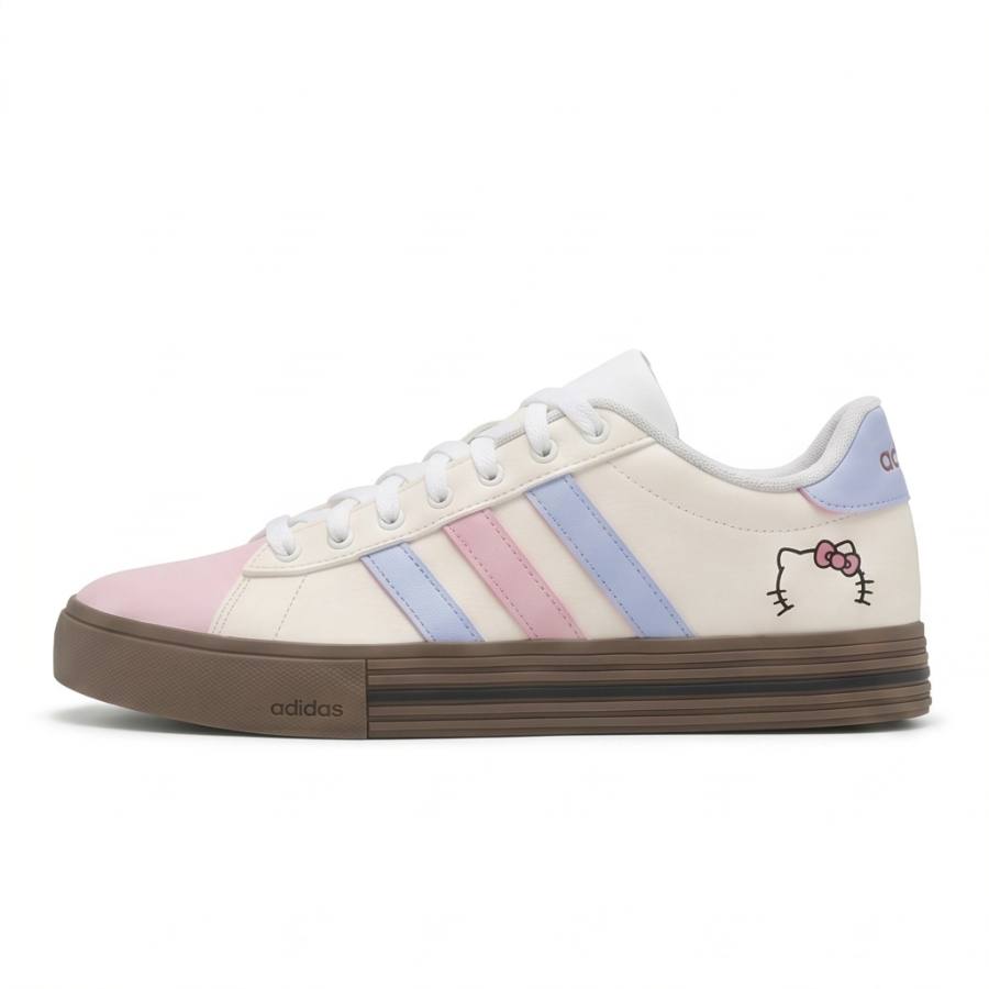 Adidas Adidas Daily 4.0 Cheese Kitten Leather Slip Resistant Low top Skateboard Shoes Unisex Light Pink