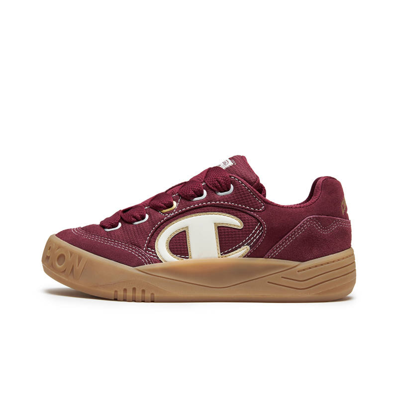 Champion Low top Skateboard Shoes Men's Saddle Red/Milk White