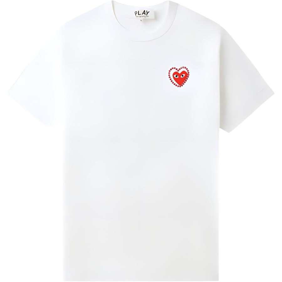 CDG Play SS25 T Shirt Unisex Red