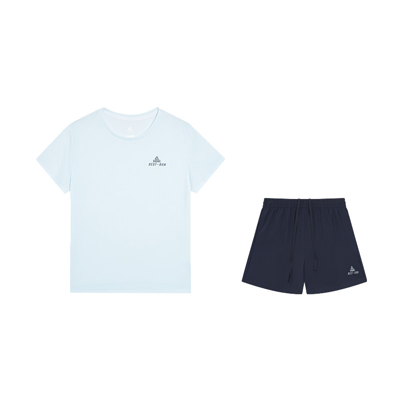 PEAK Casual Suits Women's Set Ice Blue Crew Neck Moderate