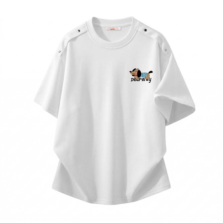 DEERWAY T Shirts Unisex Crew Neck Moderate Straight Fit