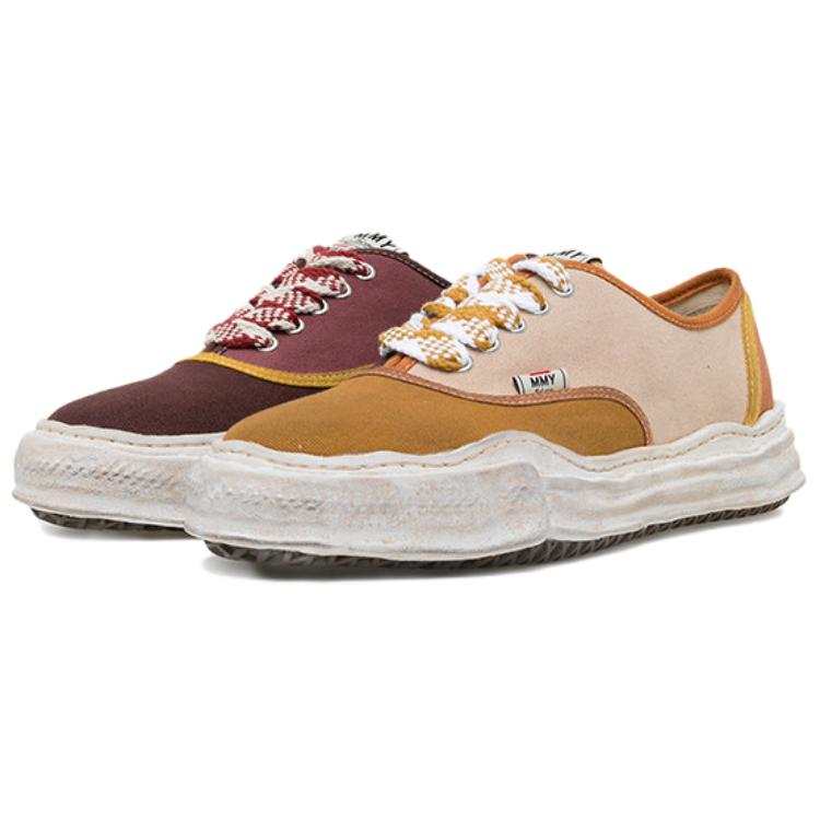 MIHARA YASUHIRO Low top Skateboard Shoes Women's Coffee Mismatched