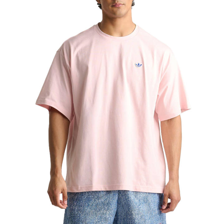 Adidas Adidas T Shirts Men's Sand Pink Crew Neck Moderate