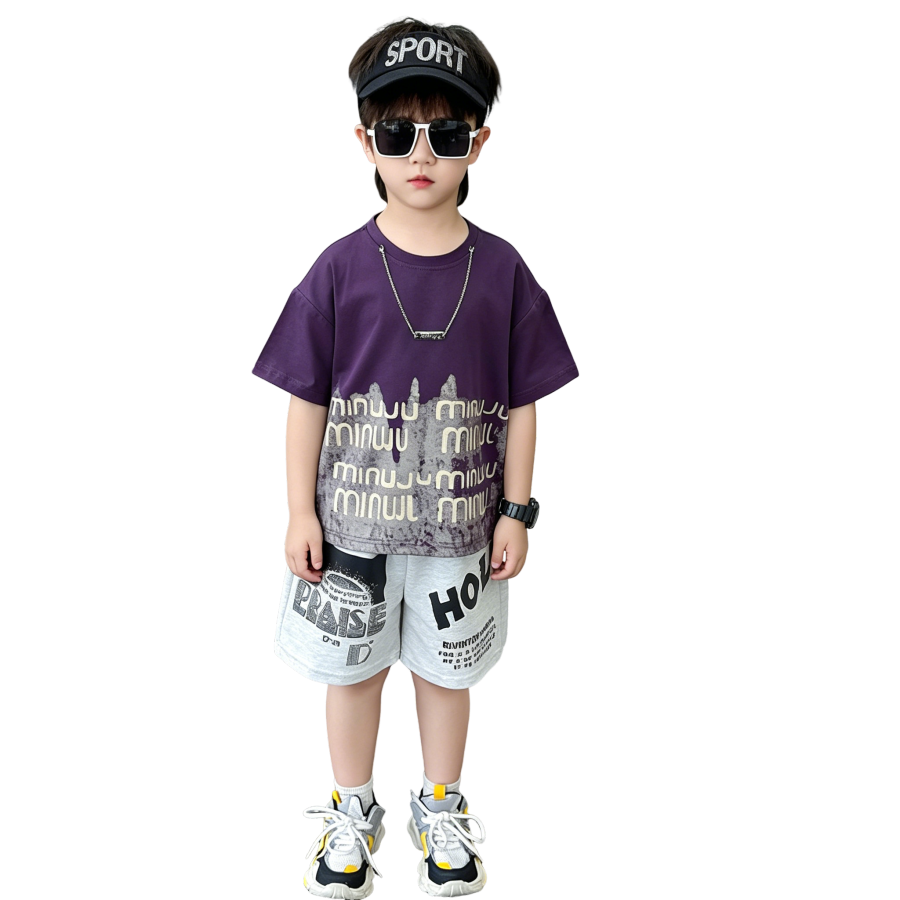 Lanza Kids Casual Sportswear Crew Neck Thin Stretch