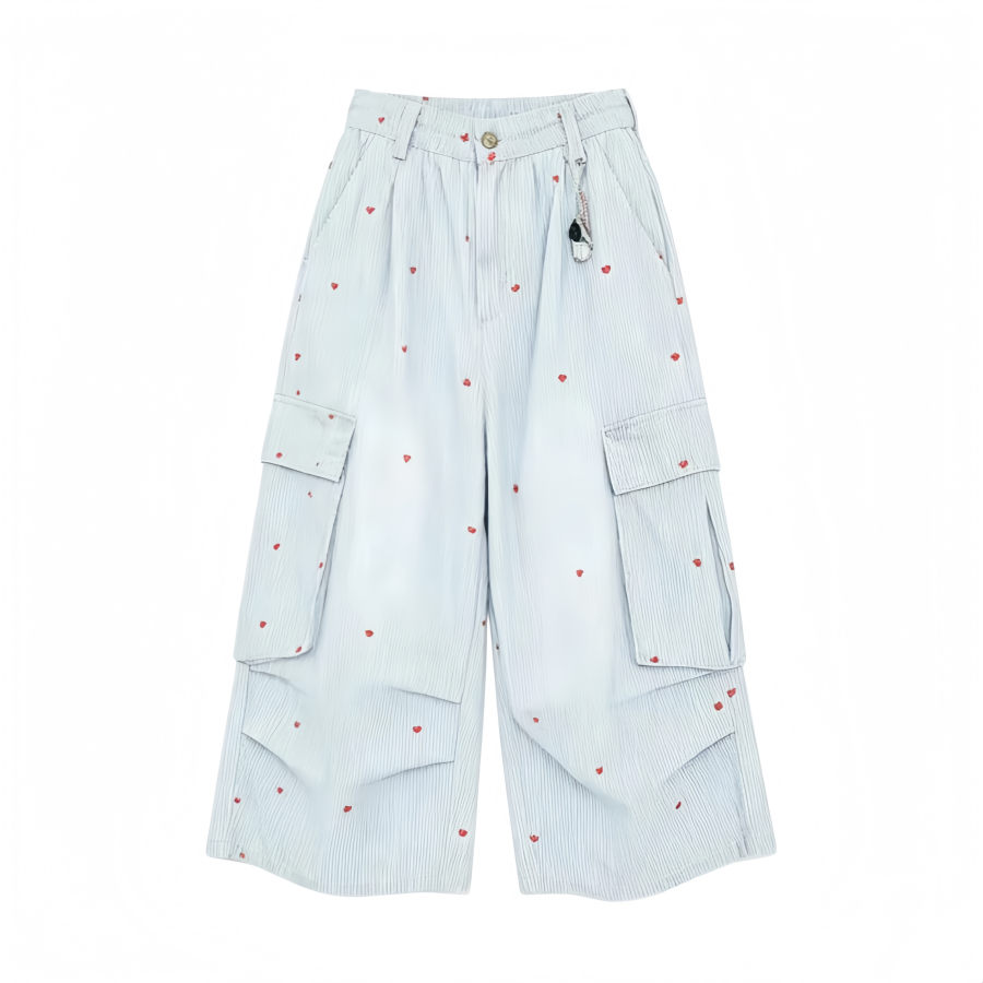 DUSHE DUSHE Denim Shorts Women's Blue Thin Cargo Pants