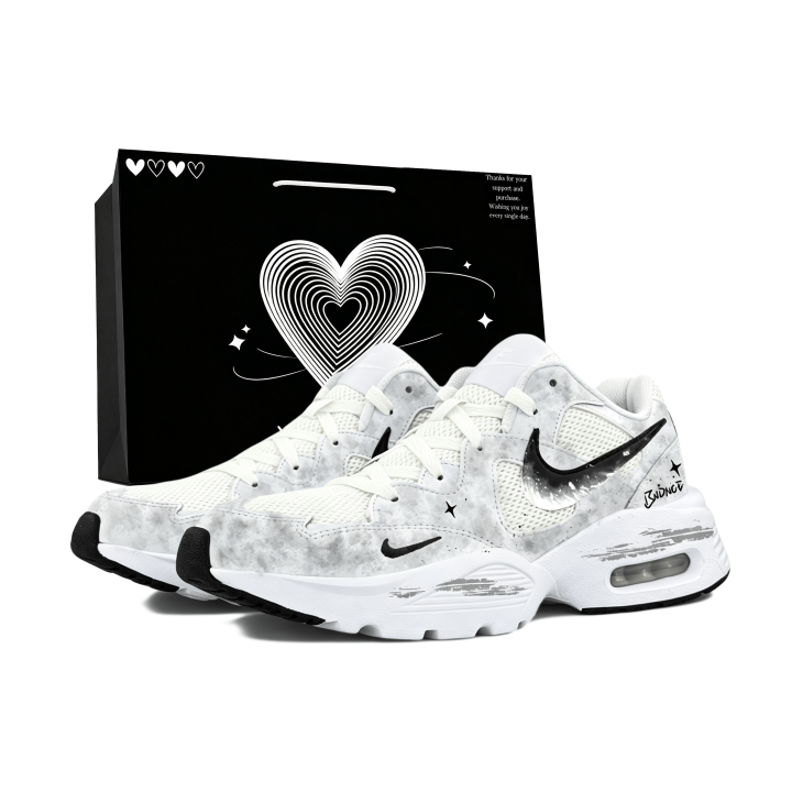 Nike Nike Air Max Fusion Abrasion Resistant Low top Casual Running Shoes Unisex Light Gray