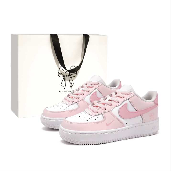 Nike Nike Air Force 1 Cherry Blossom Pink Whisper Slip Resistant Height Increasing Low top Skateboard Shoes Women's