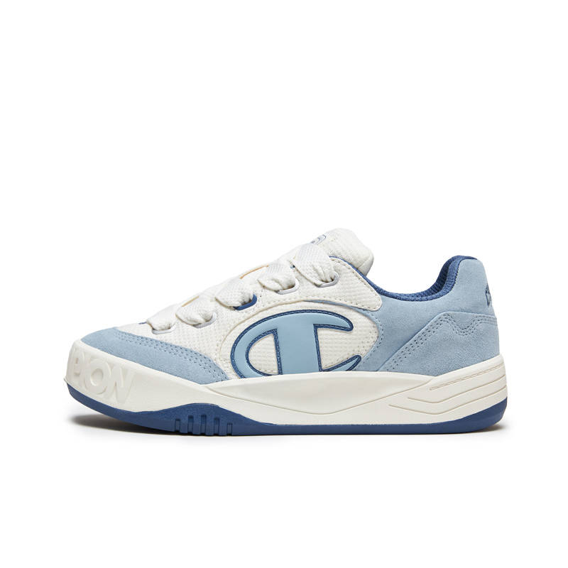Champion Low top Skateboard Shoes Men's Milk White/Ballet Blue
