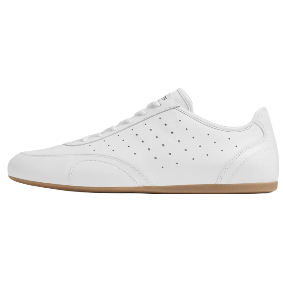 Jimmy Choo Sunny M Leather Low top Casual Shoes Men's White & Gray