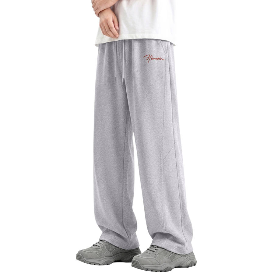 Tonlion Casual Pants Unisex Moderate Straight Fit Pants