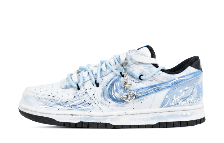 Nike Nike Big Mountain Snow, Monster Lab Low top Skateboard Shoes Unisex White Blue