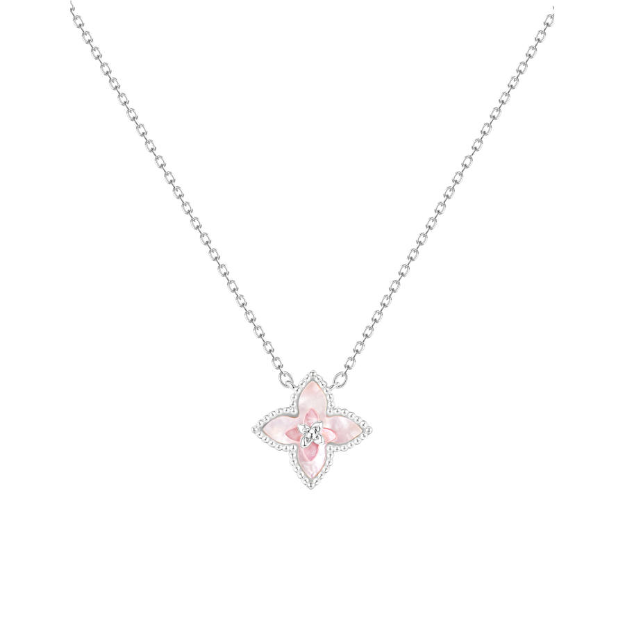 Disney Zircon Necklaces Women's Pink/White