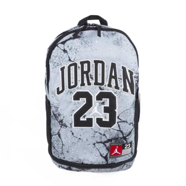 Jordan Jordan Top Grain Cow Leather Backpack Regular Unisex Gray & Black