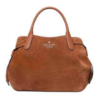 Kate Spade Dumpling Suede Handbag Small Women's Warm Gingerbread