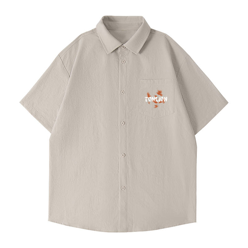 Tonlion Shirts Unisex Lapel Thin Other