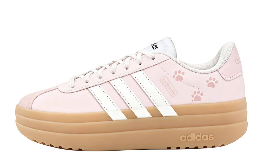 Adidas Custom Shoes Adidas VL Court Bold Powdered Claw Milk Cake Low top Skateboard Shoes Women's Pink