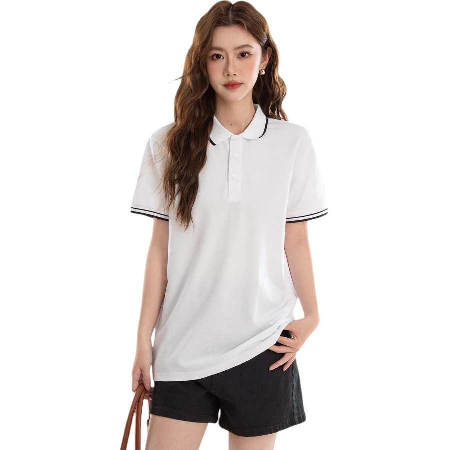 BALENO Polo Shirts Women's Lapel Moderate Straight Fit