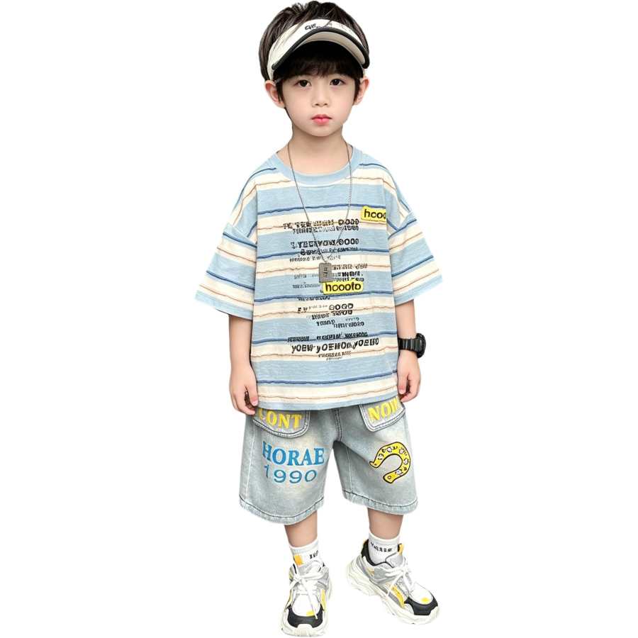 Lanza Kids Casual Sportswear Crew Neck Thin Stretch