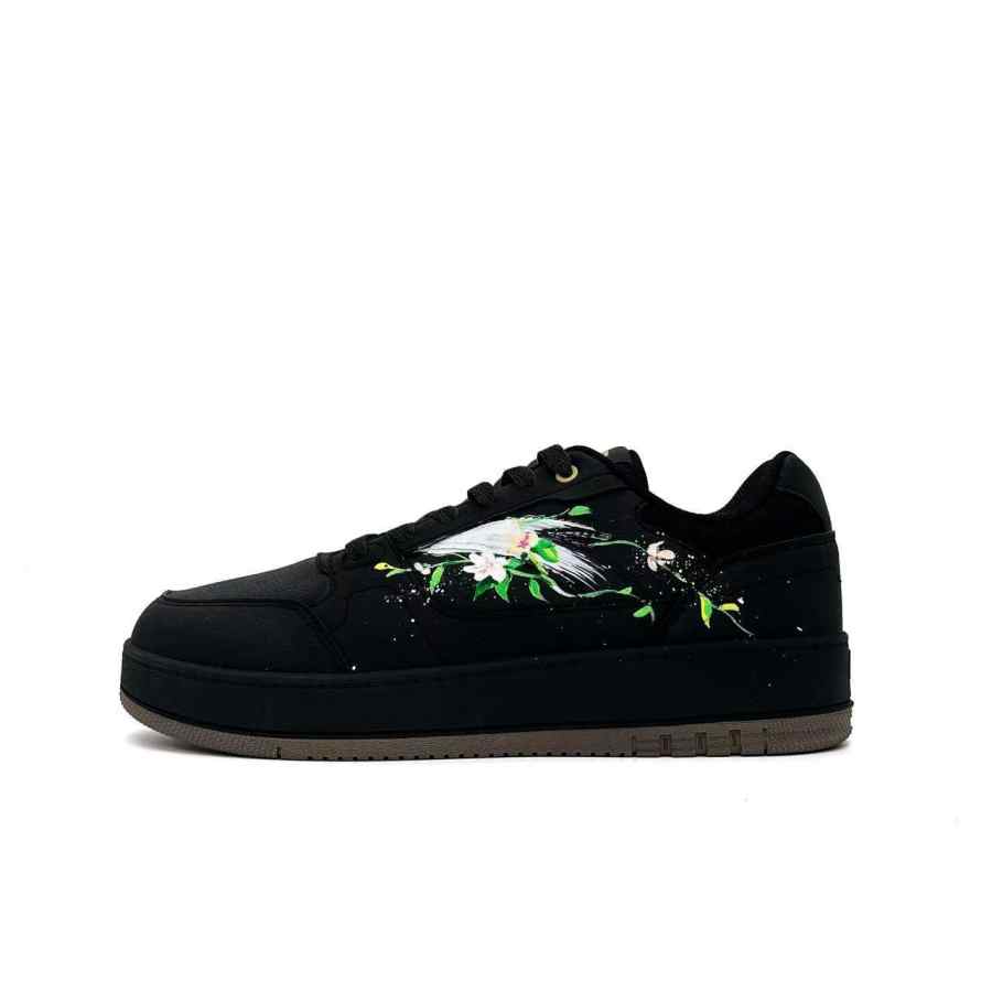 Anta Original 2 Cushioning Abrasion Resistant Low top Skateboard Shoes Men's Black White Green