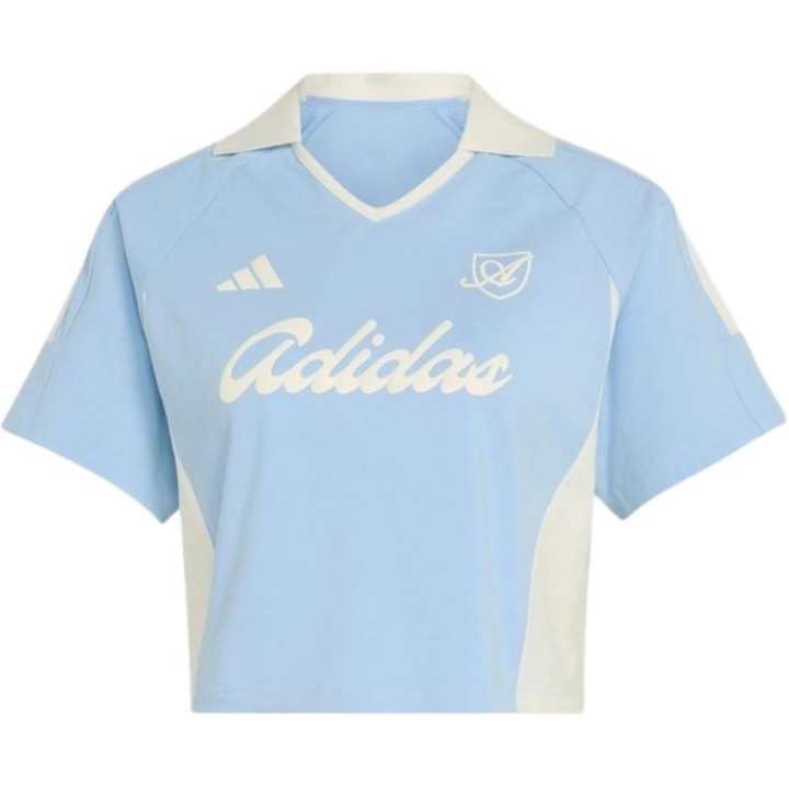 Adidas Adidas T Shirts Women's Blue Lapel Moderate