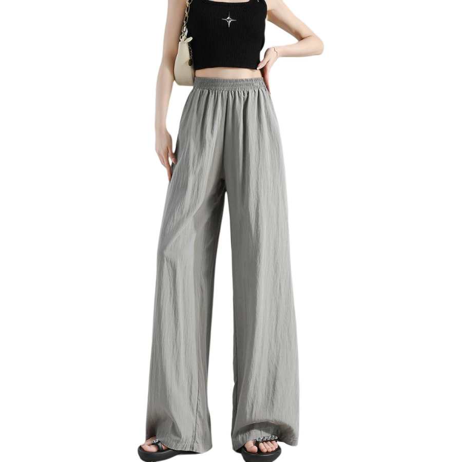 Tonlion Casual Pants Women's Moderate Straight Fit Pants