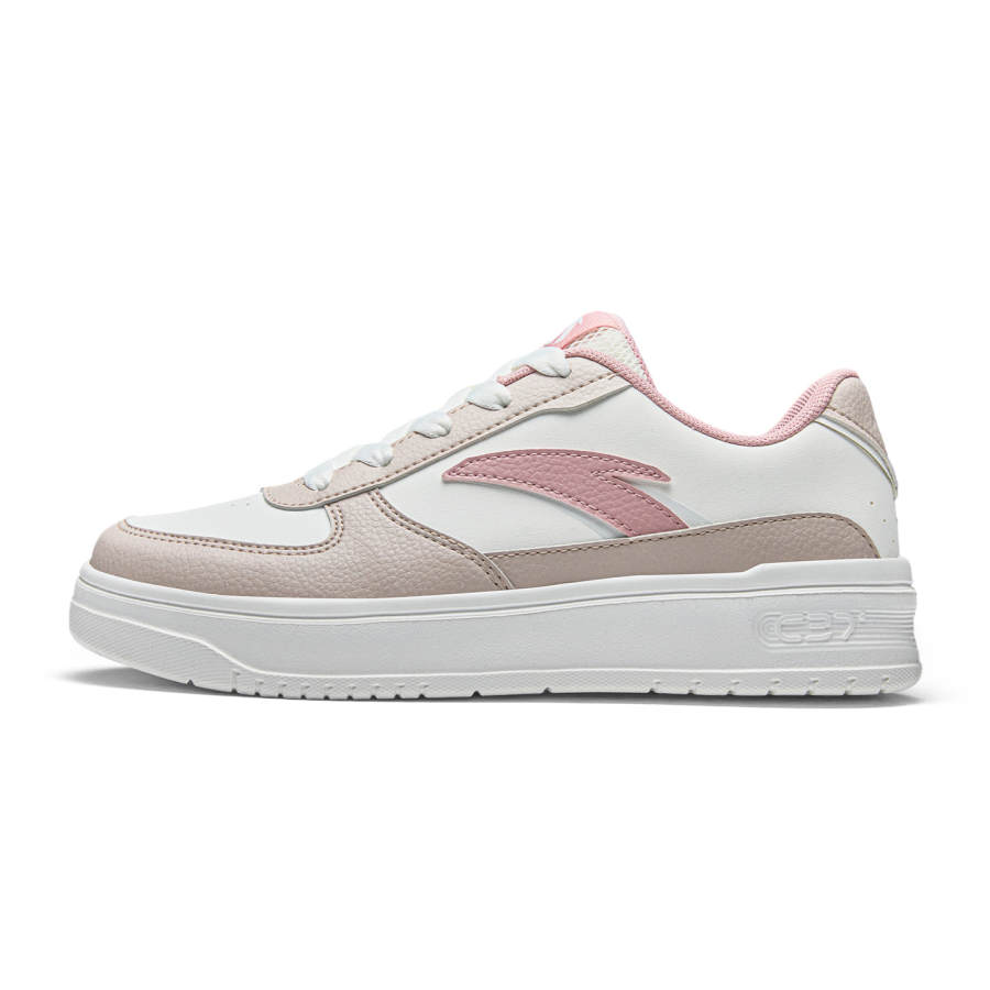 Anta Light Course V2 Low top Skateboard Shoes Women's Papyrus White Lotus Gray Lilac Powder