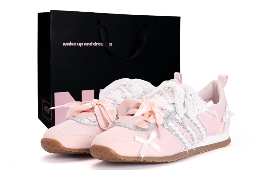 Adidas Adidas VS JOG 2.0 Coverage Slip Resistant Abrasion Resistant Low top German Army Trainers Unisex Pink