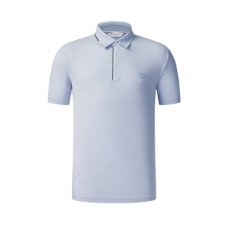 FILA Golf Polo Shirts Men's Light Cloud Blue Polo Collar Moderate Other
