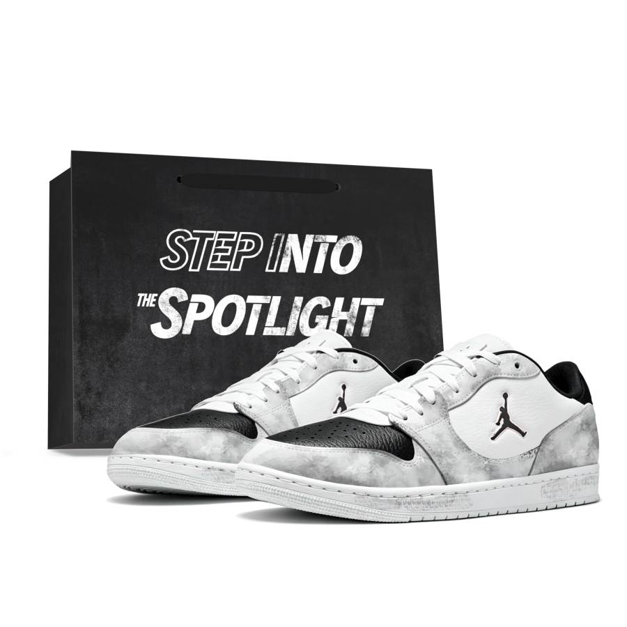 Jordan Jordan COURT CONNECT Cushioning Slip Resistant Abrasion Resistant Lightweight Low top Basketball Shoes Men's Gray White
