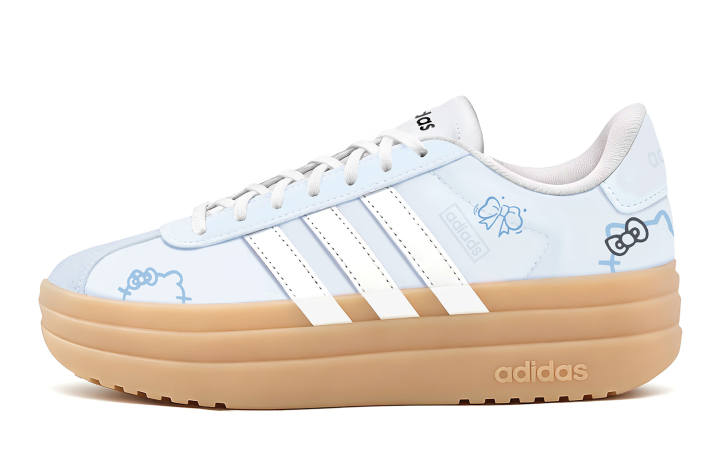 Adidas Adidas VL Court Bold Blue Knot Meow Language Low top Skateboard Shoes Women's Light Blue