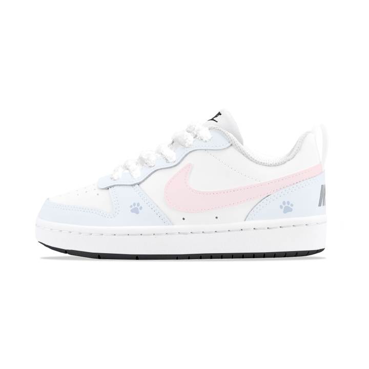 Nike Nike Court Borough Milk Salt Peach Synthetic Leather Cushioning Abrasion Resistant Support Low top