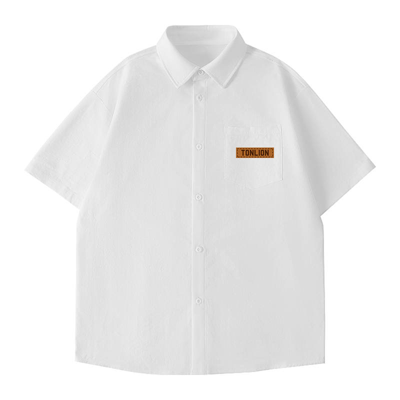 Tonlion Shirts Unisex Lapel Thin Other