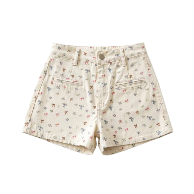DUSHE DUSHE Denim Shorts Women's Apricot Thin A Line
