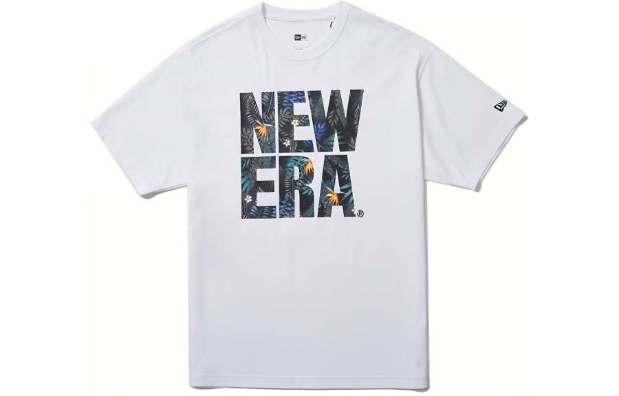 New Era T Shirts Unisex White Crew Neck Moderate Straight Fit