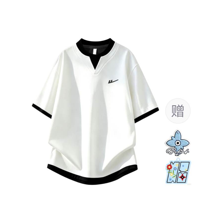 WARRIOR WARRIOR Polo Shirts Unisex Moderate Mock Two Piece