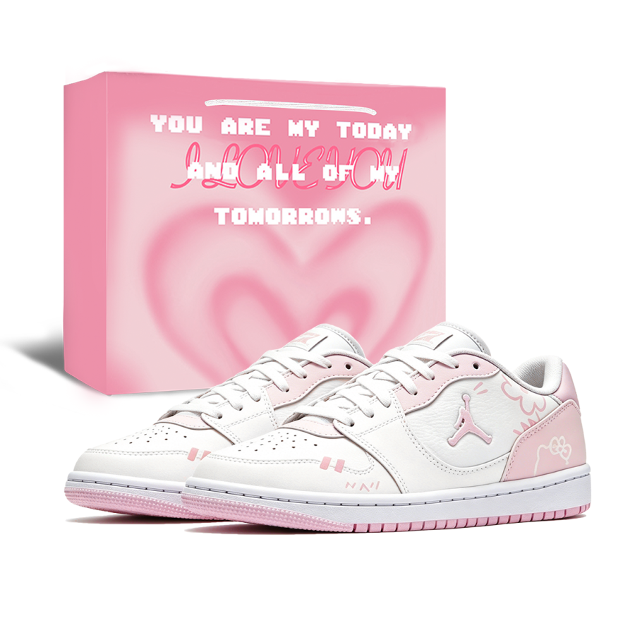 Jordan Jordan COURT CONNECT Pink And White Dreams Height Increasing Low top Skateboard Shoes Women's Pink