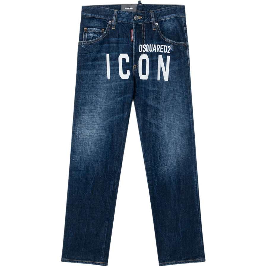 DSQUARED 2 DSQUARED 2 Jeans Men's Blue Moderate Straight Fit Pants