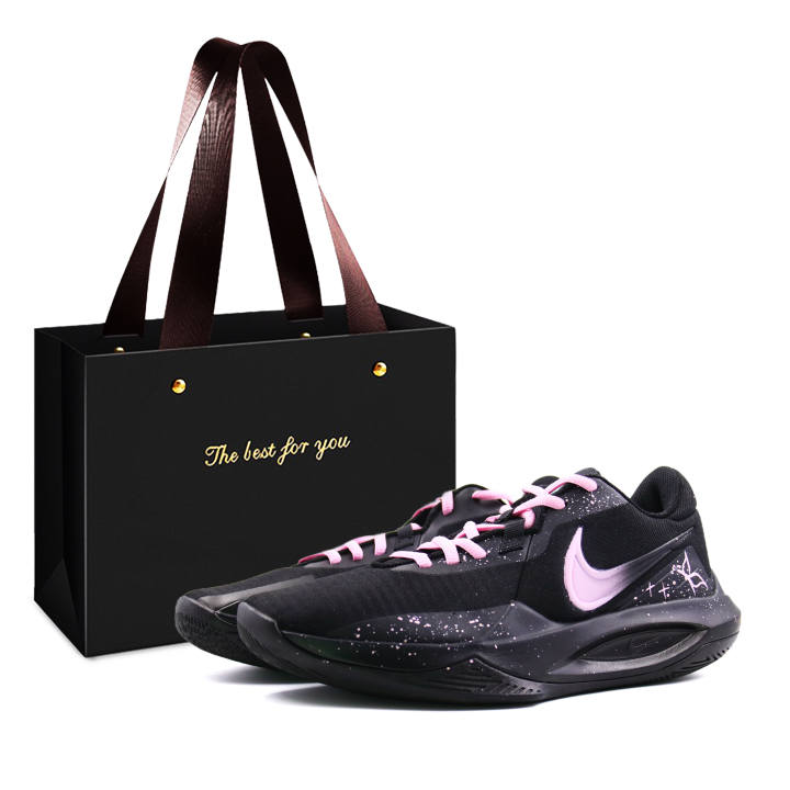 Nike Nike Precision 6 Shopping Bag, Black Pink Butterfly Dream Fabric Breathable Lightweight Height Increasing Low top