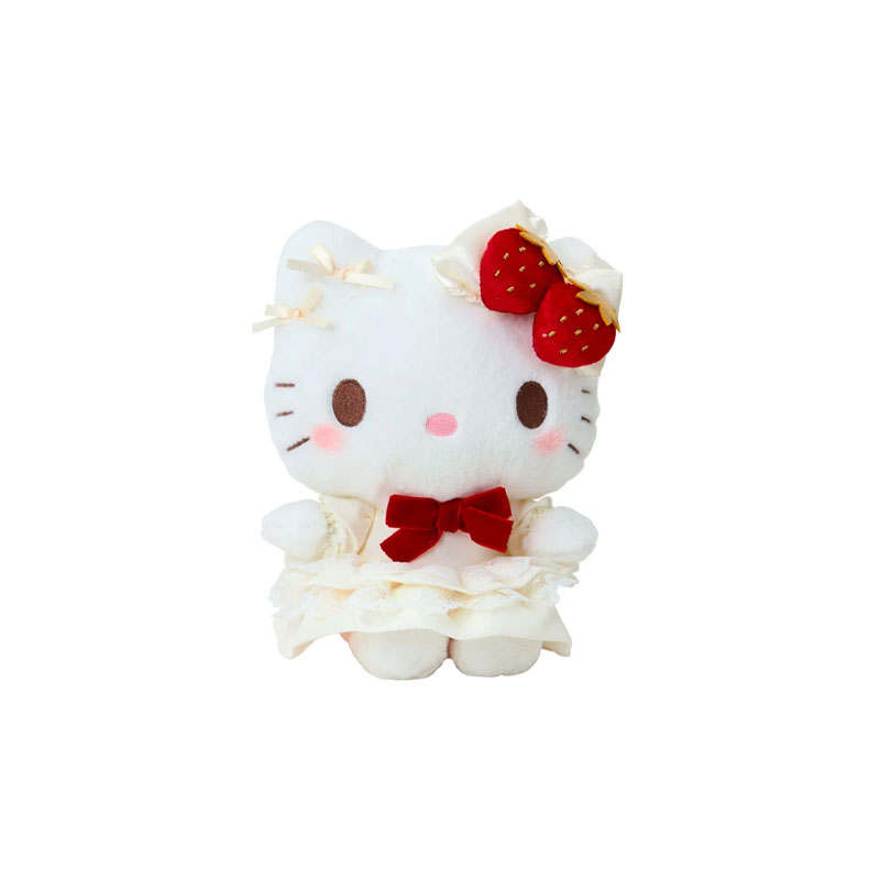 Sanrio Dessert Cake Hello Kitty Strawberry Dolls Plush Doll 21cm Height